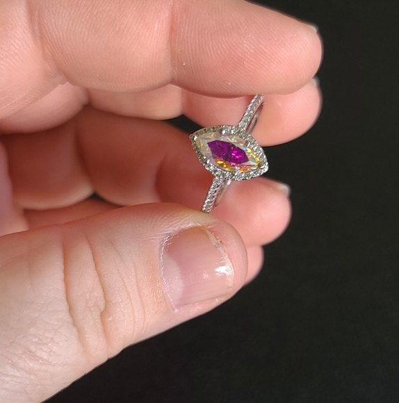 Aura Moissanite Sterling Ring